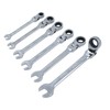 Professional Flexible Head Ratchet Spanners Wrench 6pc Set 8mm -