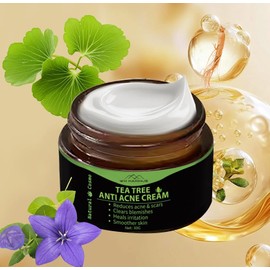 Tea Tree Anti-Acne Cream for Pimples, Blackheads and Blemishes - Natural Cosmo Cream with Natural Herbal Extracts for Nourished Skin (30 g)