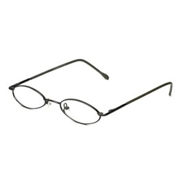 Calabria Flex Plus KIDS 101 Oval Blue Light Blocking Reading Glasses +0.00 Gun Metal Grey Girls