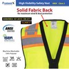 ProtectX 6 Pockets High Visibility Zipper Front Safety Vest with