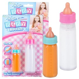 ArtCreativity Magic Baby Bottles, Set of 4, Includes 2 Juice and 2 Milk Baby Doll Bottles with Disappearing Liquid, Baby Doll Accessories for Girls, Pretend Play Toys for Hours of Imaginative Play