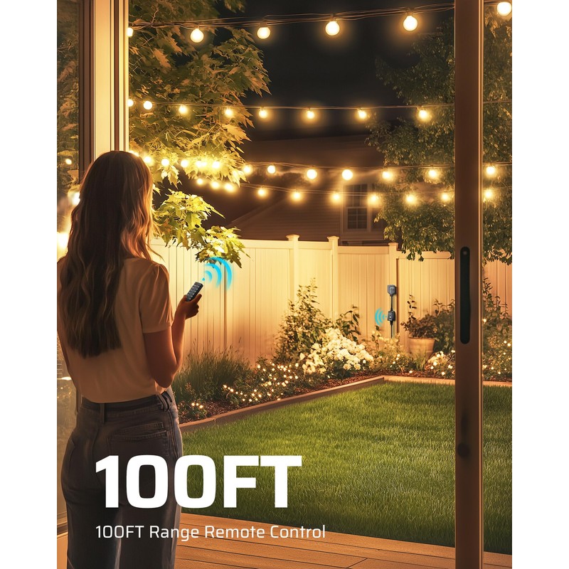 DEWENWILS Dusk to Dawn Dimmer, Wireless Remote Control, Waterproof Dimmable