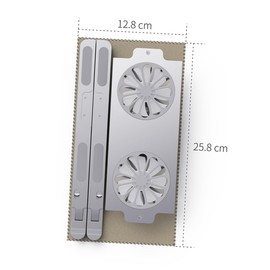 Operitacx Usb Laptop Cooler Gaming Laptop Fan Aluminum Alloy Ventilated Support Double Dissipation Design