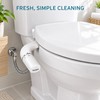 SAMODRA Ultra-Slim Non-Electric Bidet Attachment with Dual Nozzles, Adjustable Water