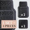 LUNNA FM-337E 4pc Aztec Black Rubber Floor Mat