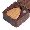 Guitar Picks Box Portable Multifunctional Wooden Guitar Picks Case Storage