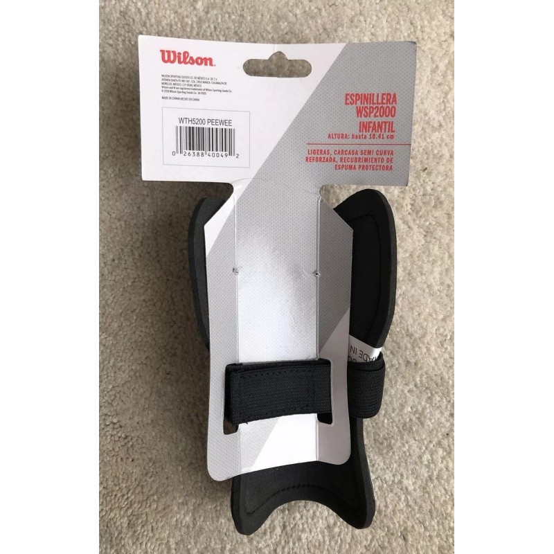 Wilson Shin Guard Black WSP2000 -PEE WEE -Lightweight-F