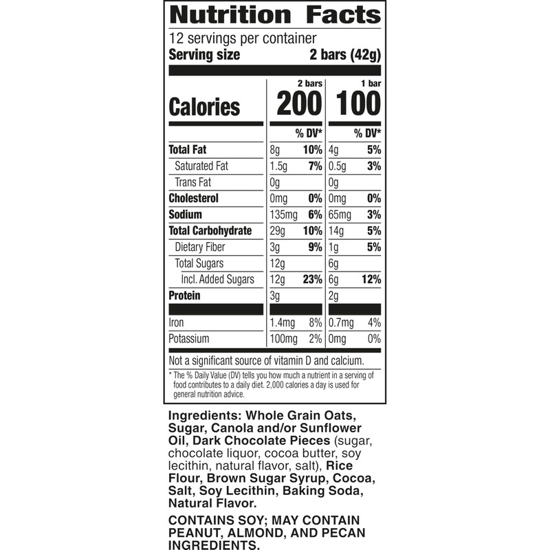 Nature Valley Crunchy Granola Bars, Oats 'n Dark Chocolate, 24