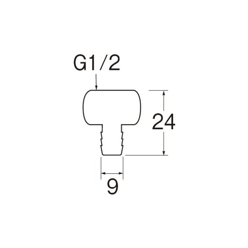 SANEI T2810-13 Pipe Parts Hose Nipple Hose Connection Diameter 0.4