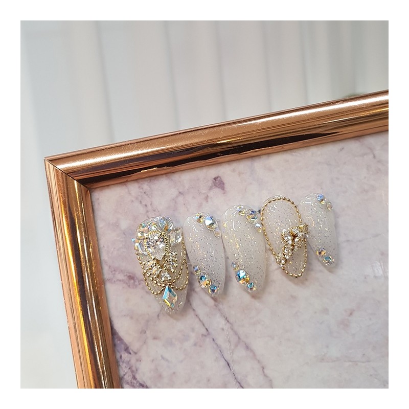 Silk Shimmer Handmade Nail Tips - Square / 실크 쉬머