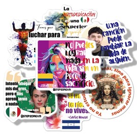 50 Spanish Inspirational Quotes Stickers | 21 Hispanic Countries Proverb | Hispanic Heritage Month Reward for Teachers,Students
