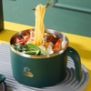Stainless Steel Pasta Bowl 900ml Instant Noodle Bowl Double Layer