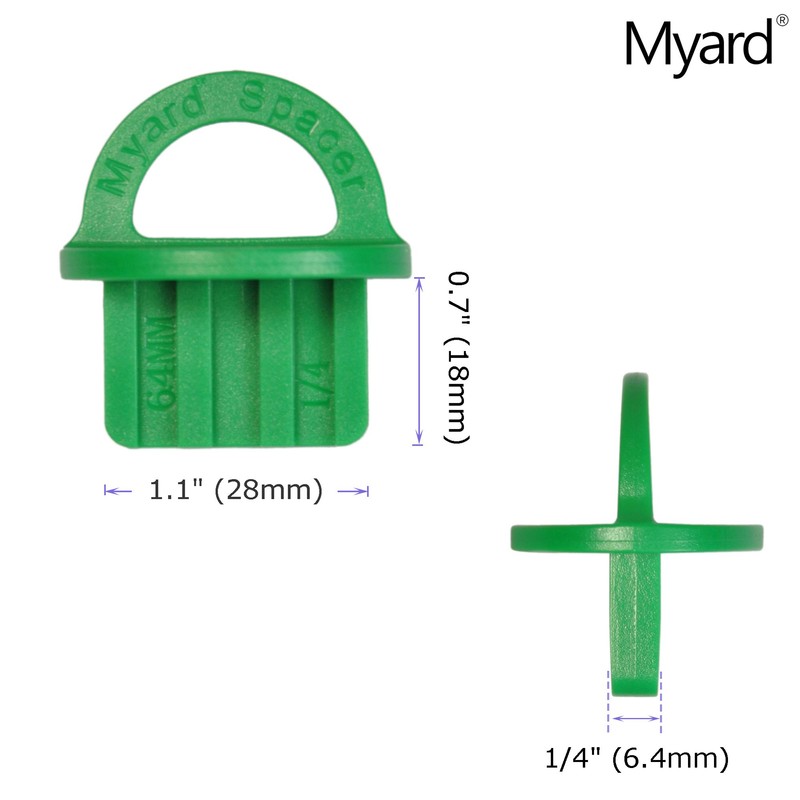Myard Green 20 Packs 1/4 Inch Deck Spacer with Bright