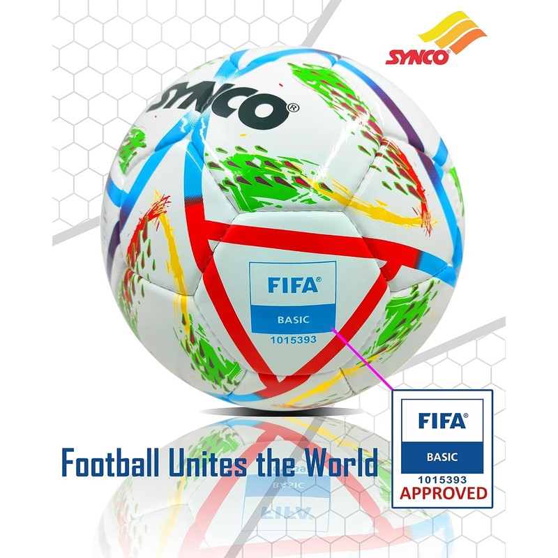 Synco FIFA Certified Football Size 5 Hand Stitched Hydra Lock