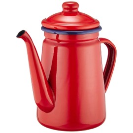 パール金属 ホーロー コーヒー ポット 1.1L レッド フェスカ HB-730