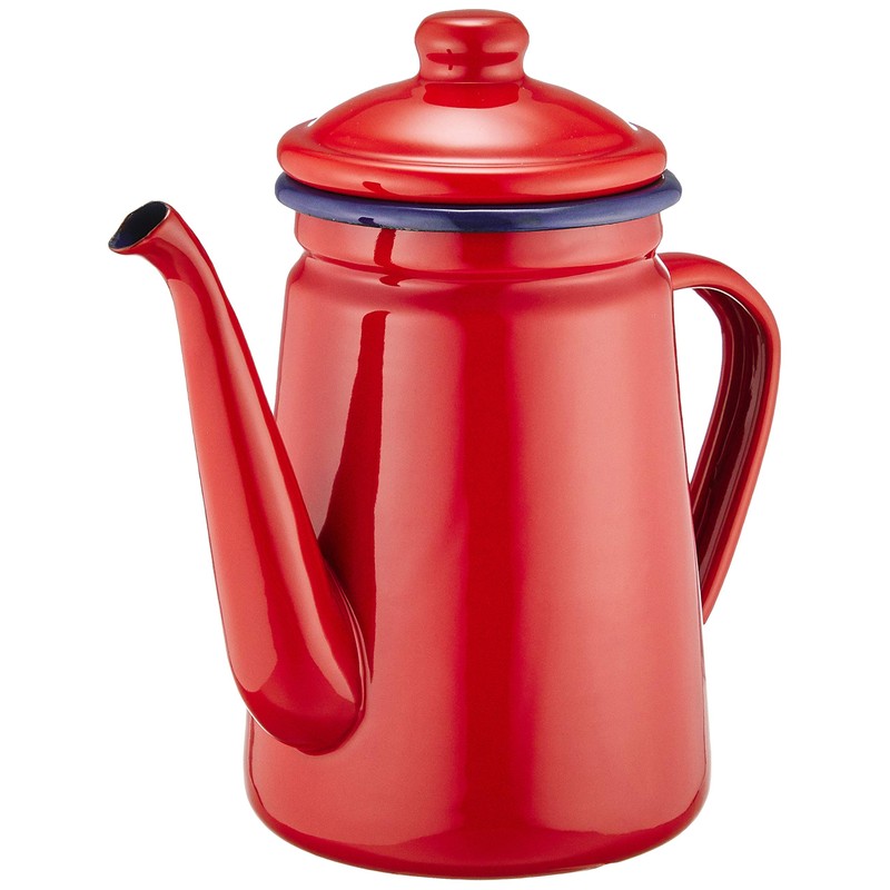 パール金属 ホーロー コーヒー ポット 1.1L レッド フェスカ HB-730