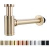 RANDOM Brass Contemporary Round Bottle P Trap 1 1/4,Basin Sink