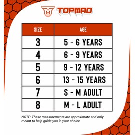 TOPMAD Goalkeeper Gloves for Kids Boys Youth, Soccer Goalie Gloves Kids with Double Wrist Support, Strong Grip Double Padded Palm football gloves boys