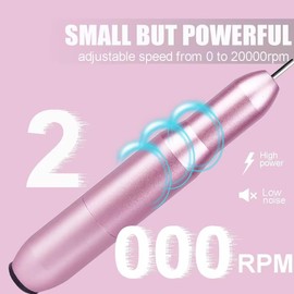 Nail Drill Pen for Salon Use, 20,000 RPM, Quiet Operation, Lightweight Design