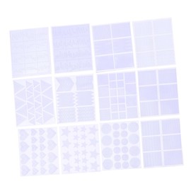 BIUDECO 36pcs Nail Art Stencils Stickers for Women French Design Vinyl Sheets Strong Adhesion Easy to Use Decals for Professional Nail Craft for Salons and Home Manicure