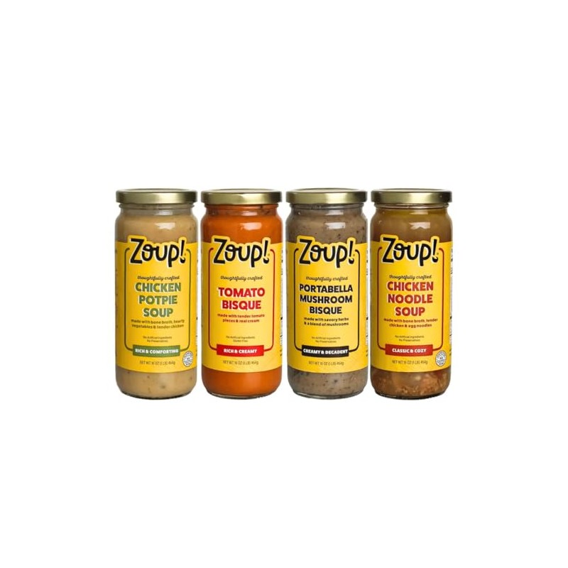 ZoupSoup Gourmet Soup Variety Pack, 16 oz Jars - Chicken