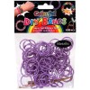 DIY 100 Silicone Loom Bands with Clips and Loom Tool - Bright Metallic Purple