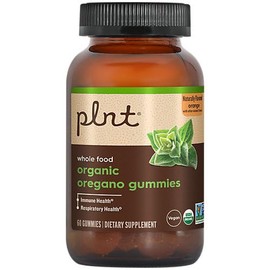 plnt Organic Oregano Gummies a Immune & Respiratory Support with Oil of Oregano a Orange (60 Gummies)