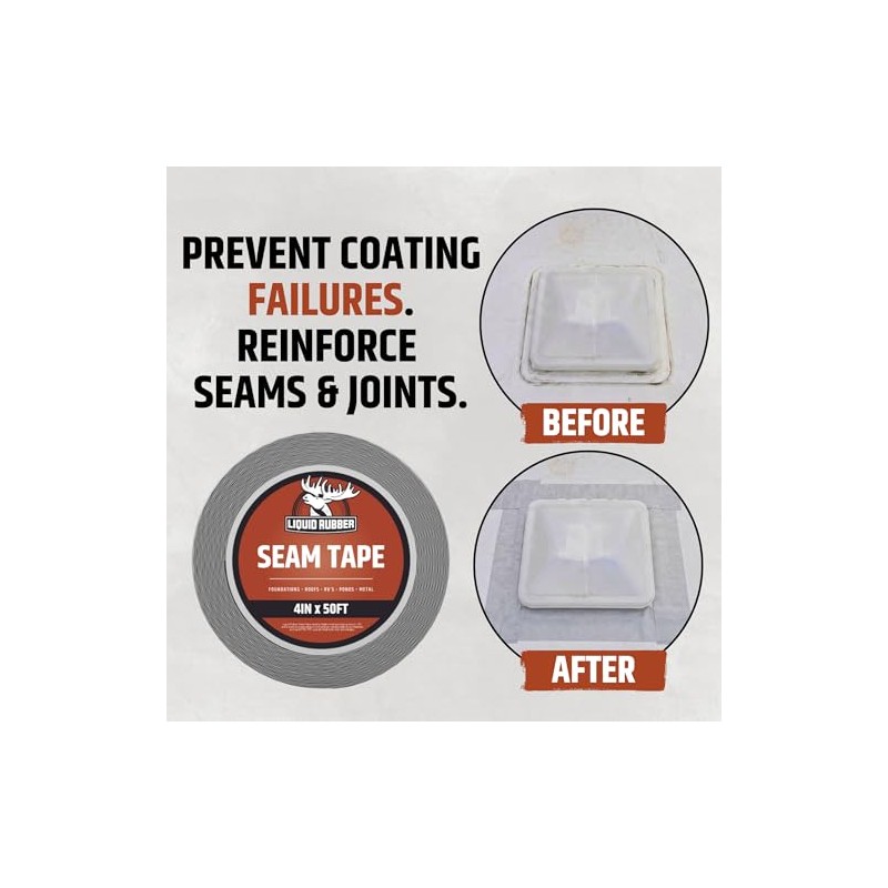 Liquid Rubber Peel and Stick Seam Tape for Easy Repairs