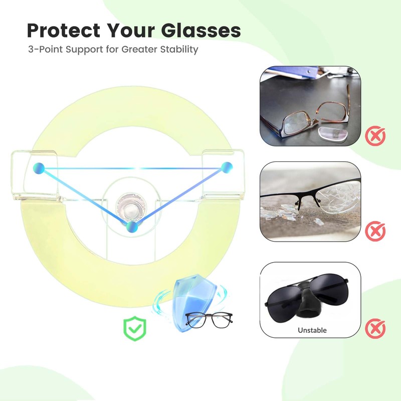 Daily Treasures Glowing Glasses Holder, White