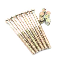 Hmevsafinect 6-Pack M6 x 90mm Hex Drive Socket Cap Furniture Bolt Scrws Barrel Nuts for Crib Cot Chairs Beds, Zinc Plated (6 Set M6 x 90mm)