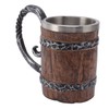 Viking Beer Mug with Handle 304 Stainless Steel Double Wall