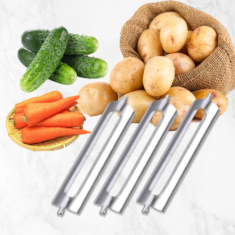 3 PCS Stainless Steel Sharp Potato Peelers