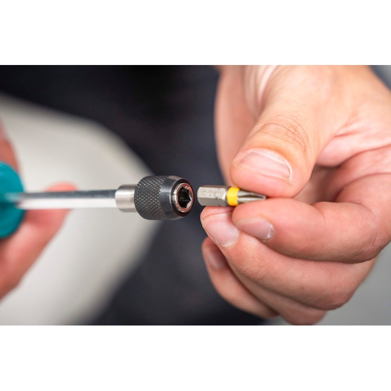 wolfcraft Hand Screwdriver with Bit Socket, Long I 8725000 I