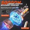 HIKARI WINGS H11 Foglight, 60000LM Pure White 6000K LED Bulbs,