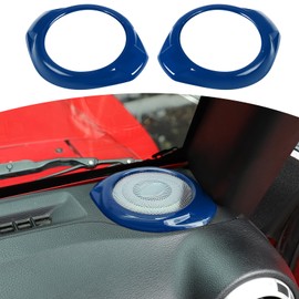 RT-TCZ for Jeep JK A Pillar Speaker Trim Cover for Jeep Wrangler JK JKU 2015 2016 2017 Blue Interior Accessories 2pcs