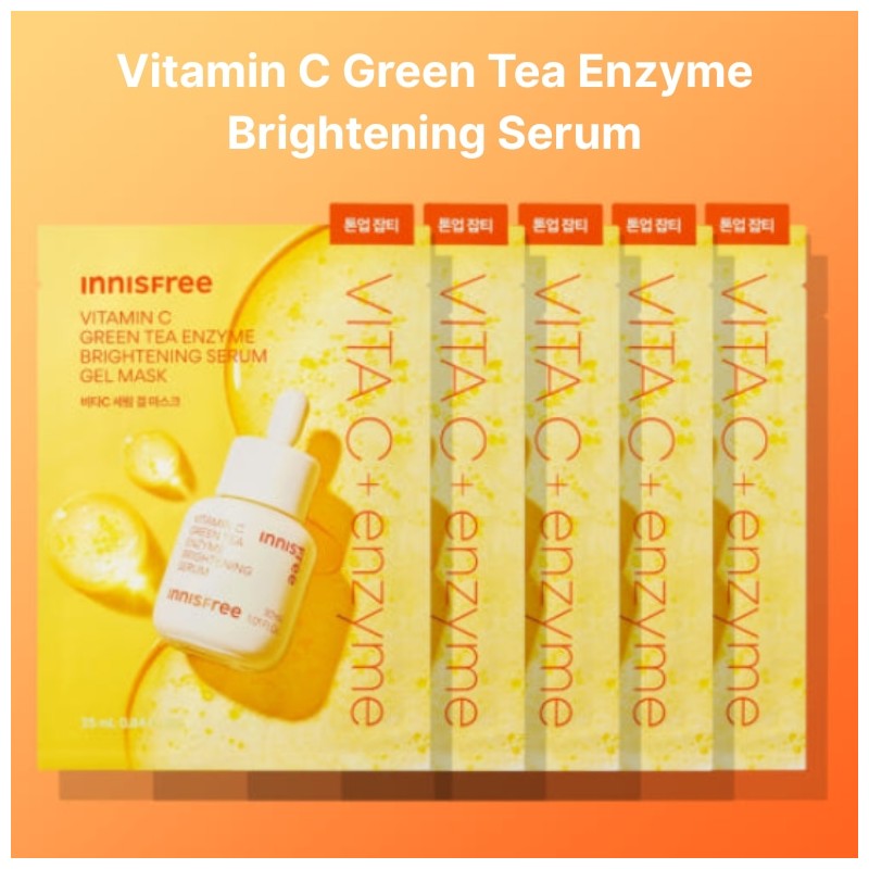 INNISFREE Gel Mask 23~25ml*5sheets [Vitamin C Greentea Enzyme/Retinol Cica/Retinol Greentea