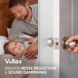 Vellax Wall Protectors   4 Pcs of Clear Rubber Knob Self Adhesive Guard Door Bumper