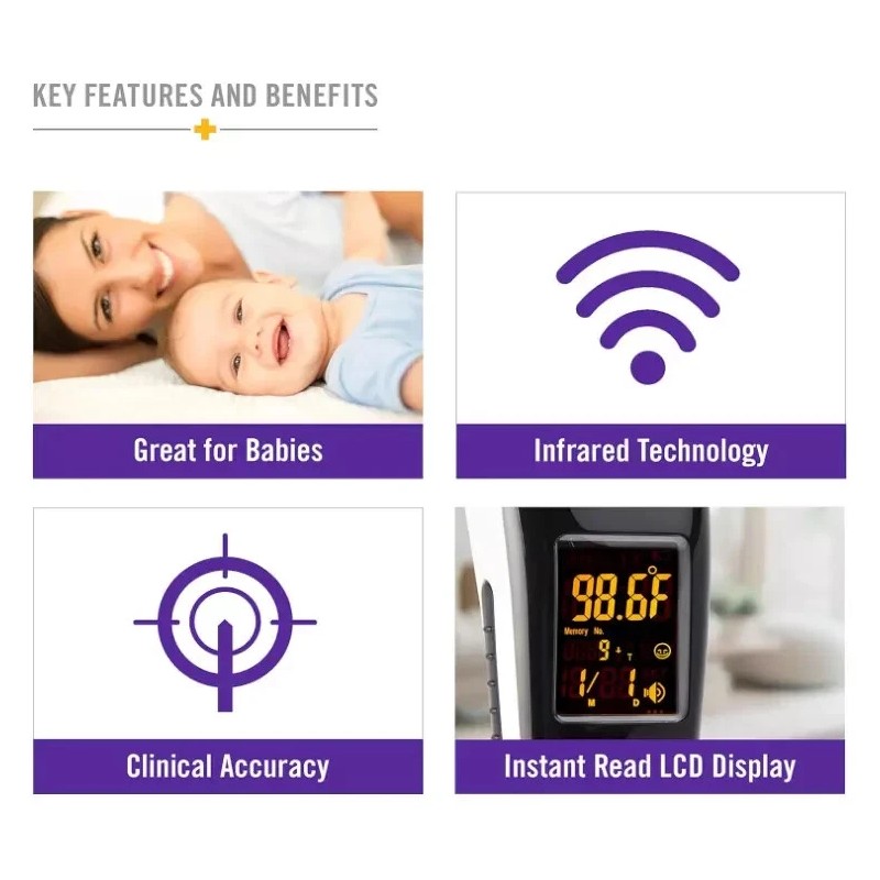 HealthSmart Digital Infrared Forehead And Ear Talking Thermometer For All