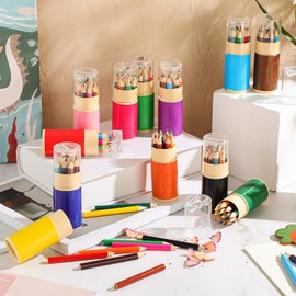 Humyoun 60 Sets Mini Drawing Colored Pencils Bulk with Sharpener for Kids 3.5" Small 12 Colors Travel Colored Portable Pencil Set Back to School Gifts for Students Adults Art Painting Classroom