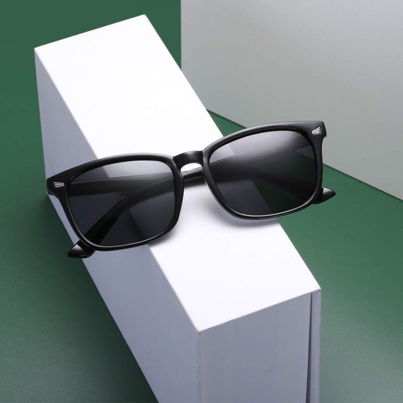 aisswzber Square Polarized Sunglasses for Women Men Classic Trendy Stylish
