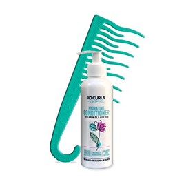 XO Curls 2 Pcs Combo Curl Therapy Range 8 Fl Oz | Comb & Conditioner Combo | Frizz-Free | Soft Natural Curls | Unisex Adult