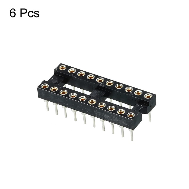 sourcing map DIP IC Chip Socket Adapter Flat Pin 20P