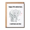 APVGifts Happy 14Th Anniversary - Pun Card - Ivory Anniversary