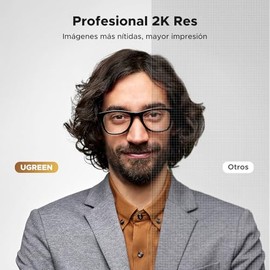 UGREEN 2K Webcam, Cámara Web HD para PC con Micrófono, Plug＆Play, Webcam con Cubierta de Privacidad, USB-A Cámara Web para Transmisión, Conferencias, 