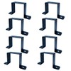 8 Pcs Black Strap Post Ties Brackets for 4x4 Post