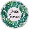 Sorority Shop Delta Gamma Palm Design Round Beach Towel with