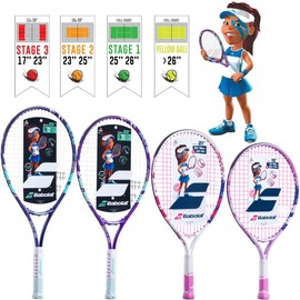 Babolat B'Fly Girl's 19" Junior Tennis Racquet Bundled with 3 Red Foam Kids' Teaching Balls