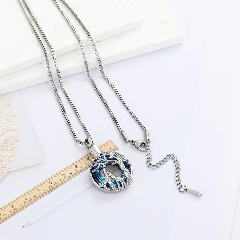 XSMZB Giraffe Urn Necklace for Ashes of Loved One Tree