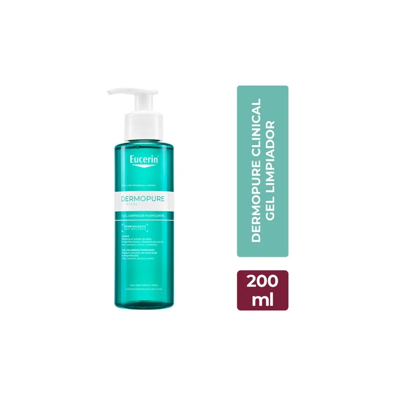 Gel Limpiador Purificante Dermopure Clinical Facial Eucerin 200ml