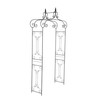 Deco 79 Metal Fleur De Lis Indoor Outdoor Scrollwork Arched
